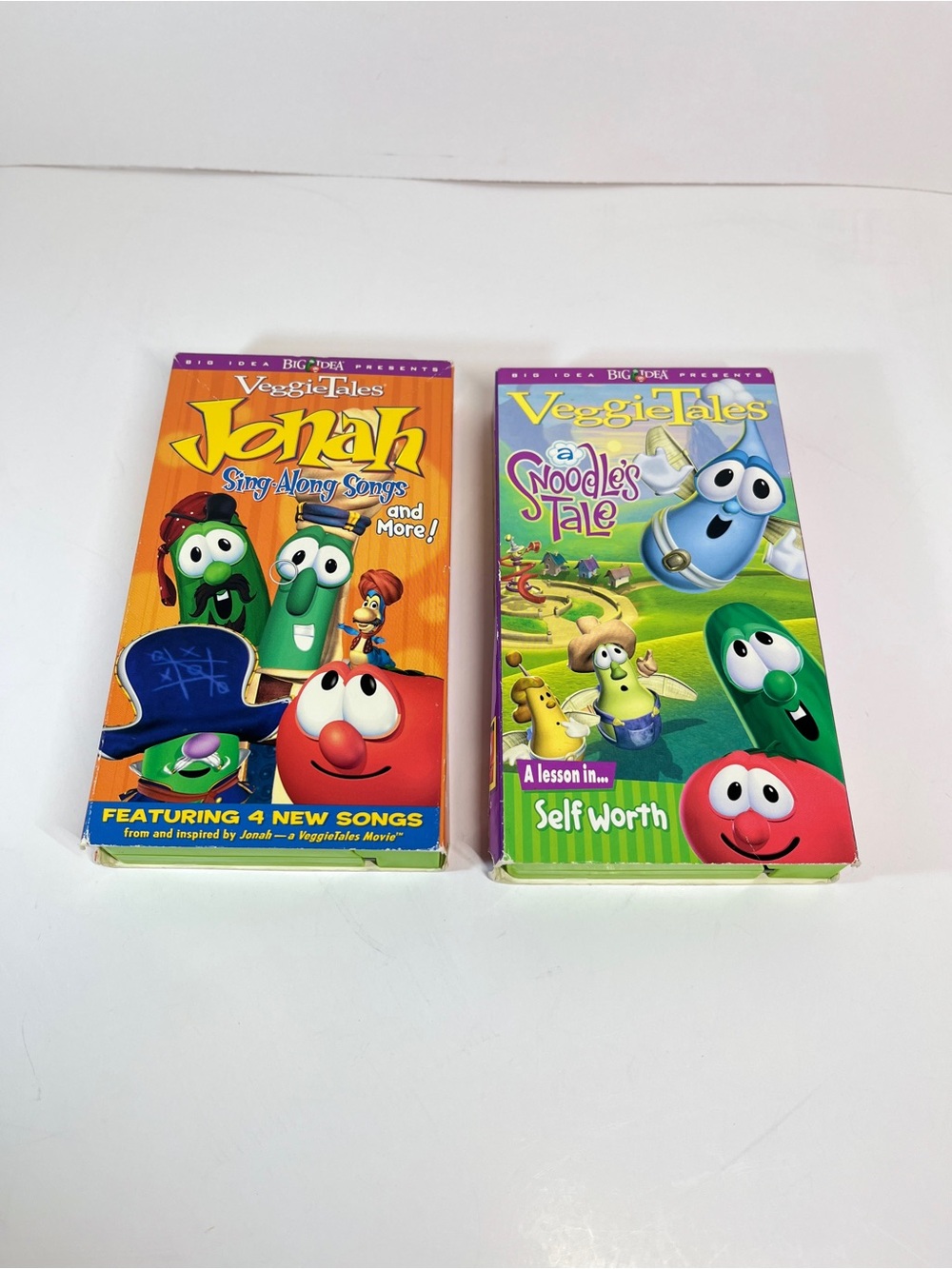 Vintage Veggie Tales VHS Tape TV Show Lot A Snoodle's Tale Jonah Sing Along Song